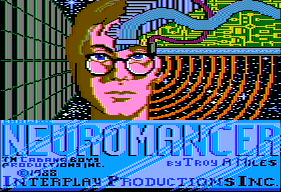 Neuromancer title screen for Apple II