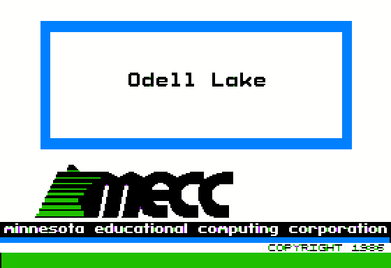 Odell Lake title screen for Apple II