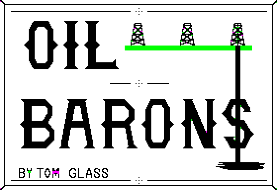 Oil Barons title screen for Apple II