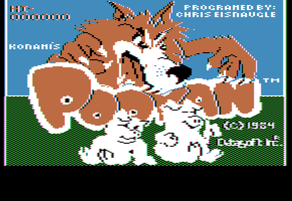 Pooyan title screen for Apple II
