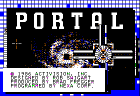 Portal title screen for Apple II