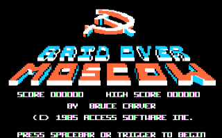 Raid over Moscow title screen for Apple II