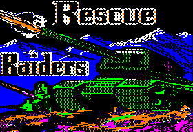 Rescue Raiders title screen for Apple II