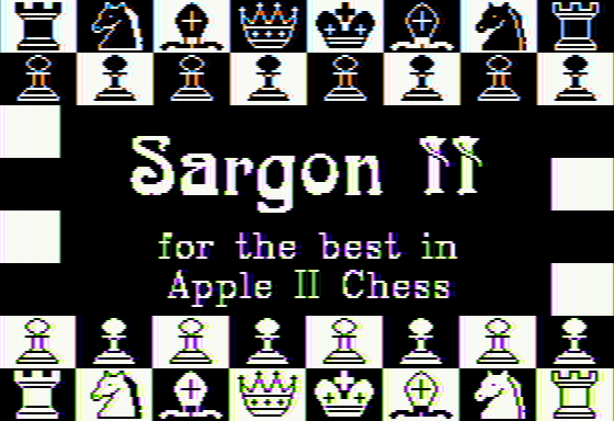 Sargon II title screen for Apple II