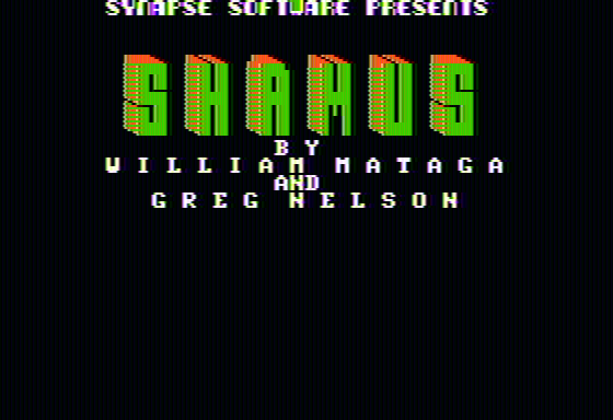 Shamus title screen for Apple II
