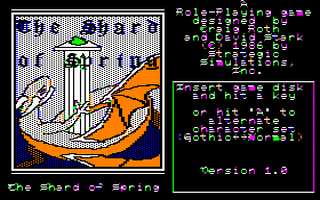 Shard of Spring title screen for Apple II