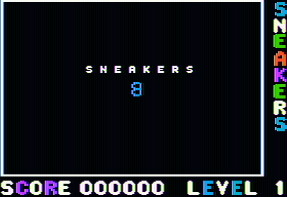 Sneakers title screen for Apple II
