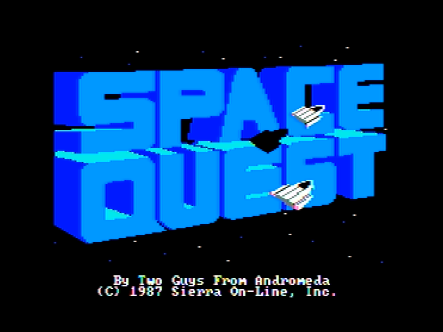 Space Quest II: Vohaul's Revenge title screen for Apple II