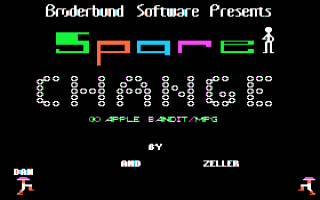 Spare Change title screen for Apple II