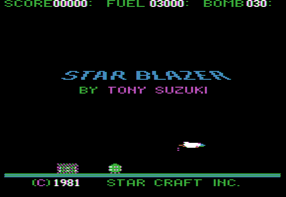 Star Blazer title screen for Apple II