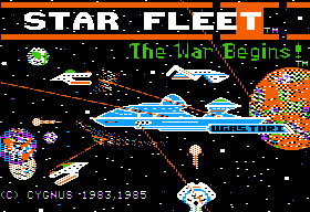Star Fleet I: The War Begins title screen for Apple II
