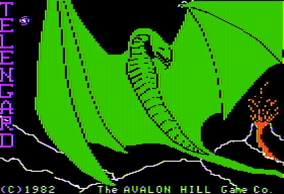 Telengard title screen for Apple II
