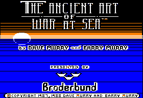 The Ancient Art of War at Sea title screen for Apple II
