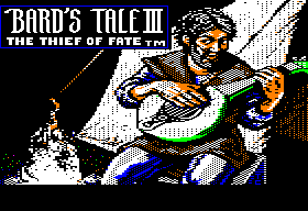 The Bard's Tale III: Thief of Fate title screen for Apple II