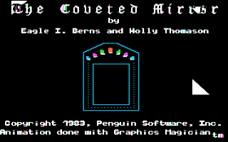 The Coveted Mirror title screen for Apple II
