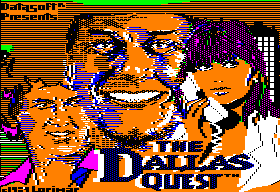 The Dallas Quest title screen for Apple II