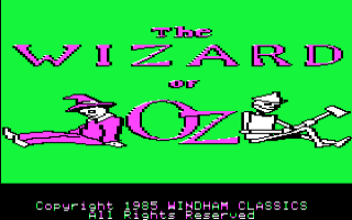 The Wizard of Oz title screen for Apple II