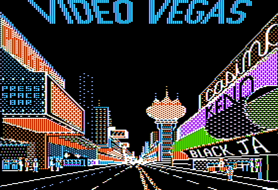 Video Vegas title screen for Apple II