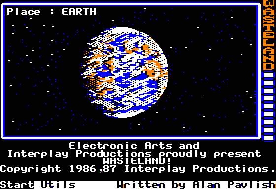 Wasteland title screen for Apple II