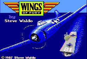 Wings of Fury title screen for Apple II