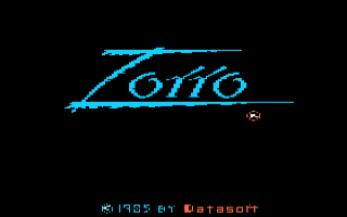 Zorro title screen for Apple II