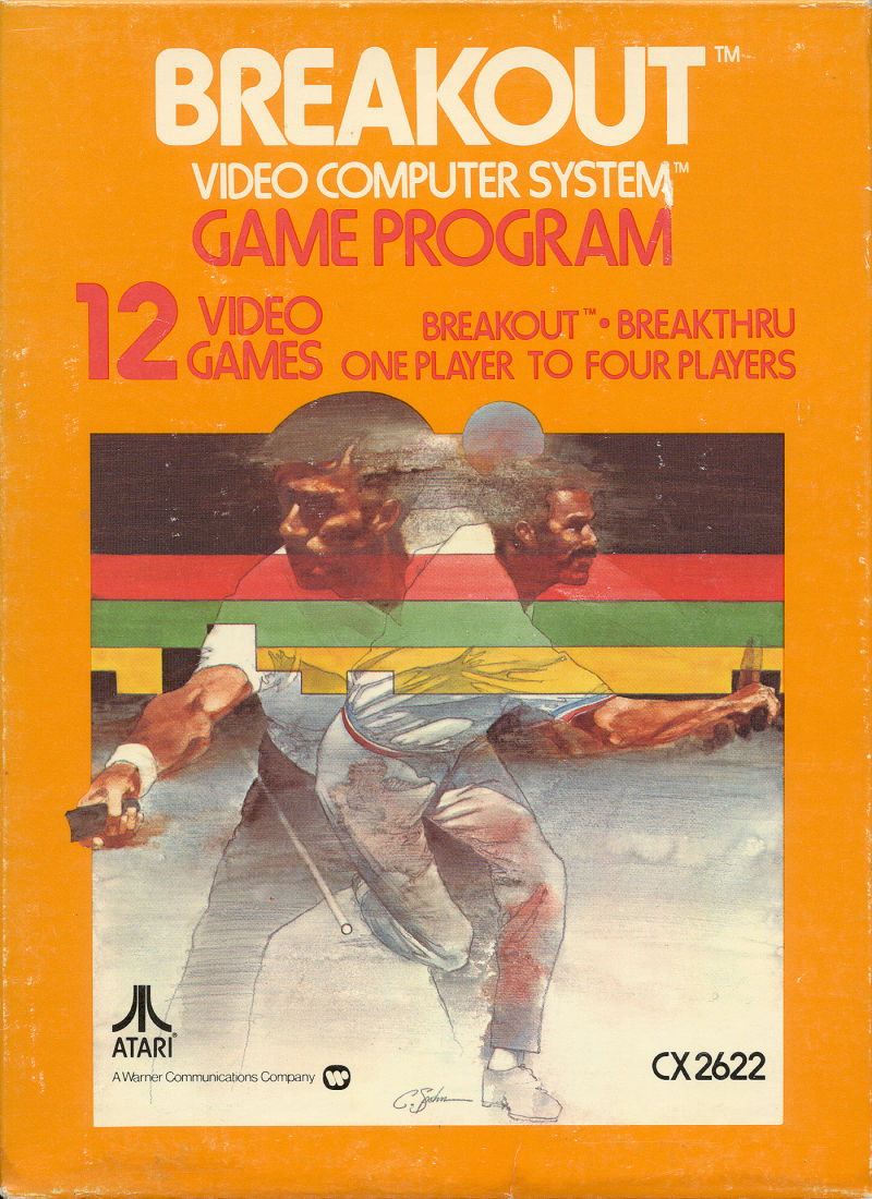 Breakout [Text Label] box art for Atari 2600
