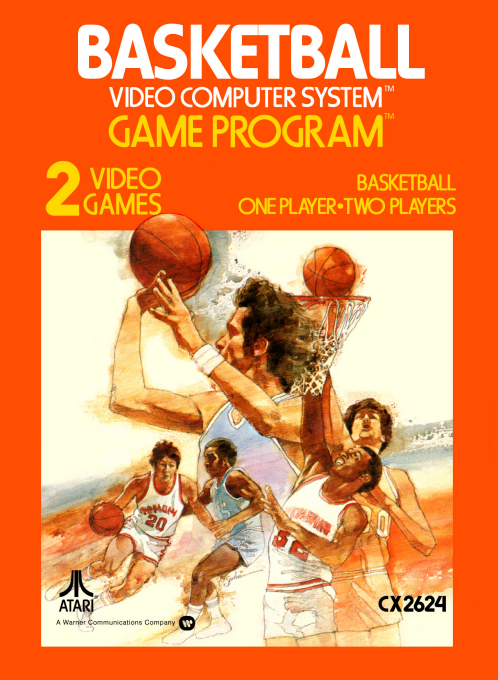 Basketball [Text Label] box art for Atari 2600