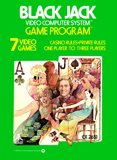 Blackjack [Tele-Games] box art for Atari 2600