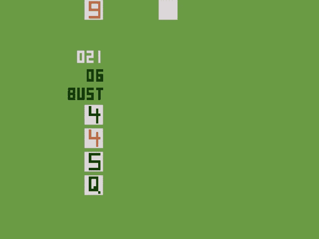 Blackjack [Tele-Games] screenshot 3 for Atari 2600