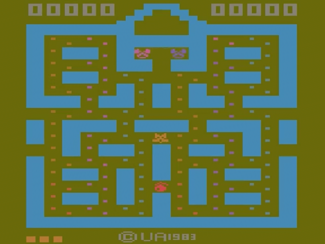 Cat Trax [Homebrew] title screen for Atari 2600