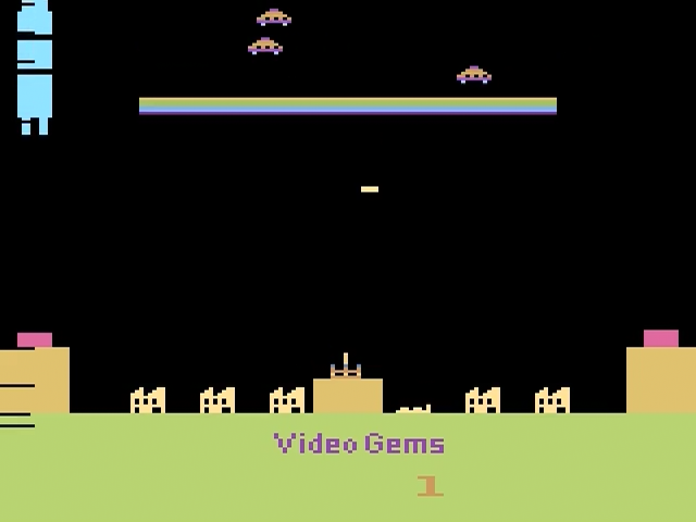 Missile Control title screen for Atari 2600