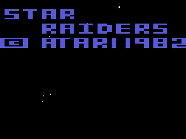 Star Raiders [Tele-Games] title screen for Atari 2600