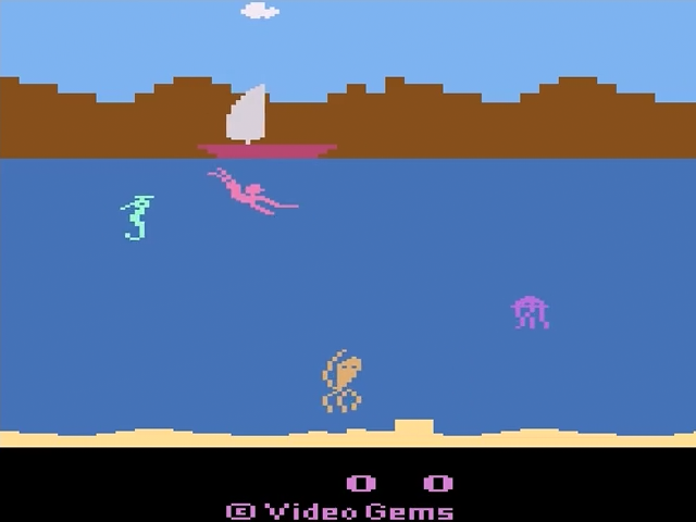 Treasure Below title screen for Atari 2600