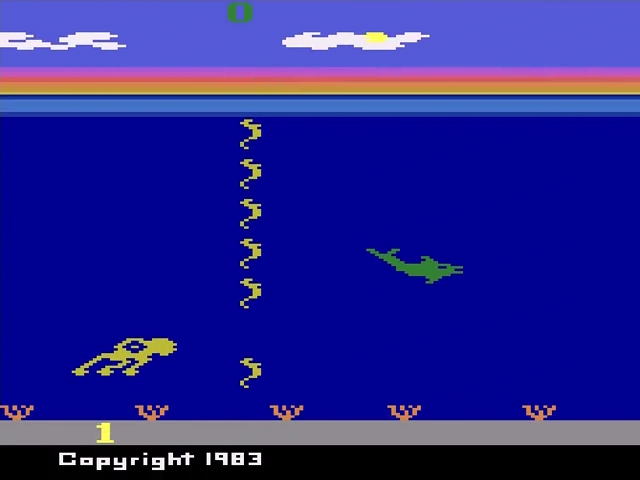 Tuby Bird title screen for Atari 2600