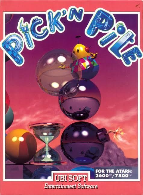 Pick' N Pile box art for Atari 7800