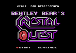 Bentley Bear's Crystal Quest title screen for Atari 7800