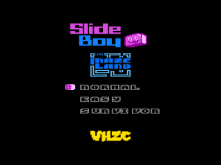 Slide Boy in Maze Land title screen for Atari 7800