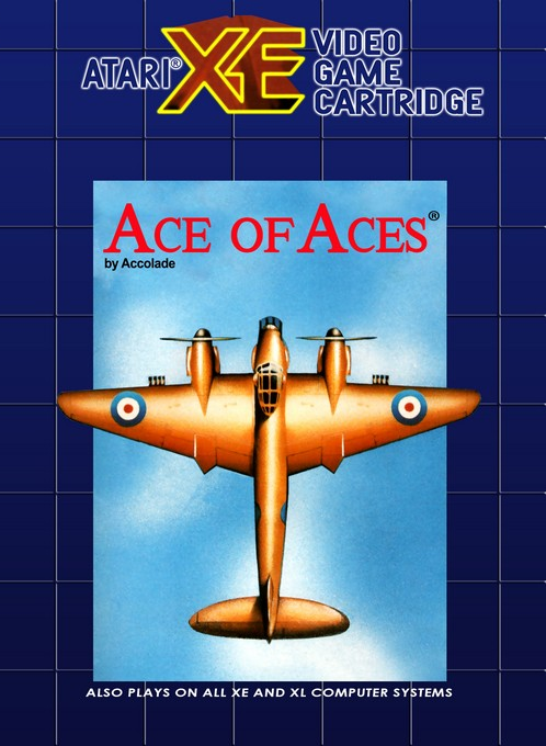 Ace of Aces box art for Atari 400