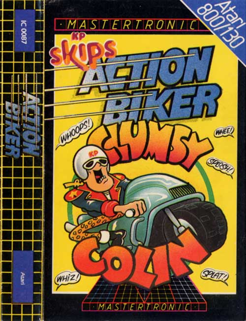 Action Biker box art for Atari 400