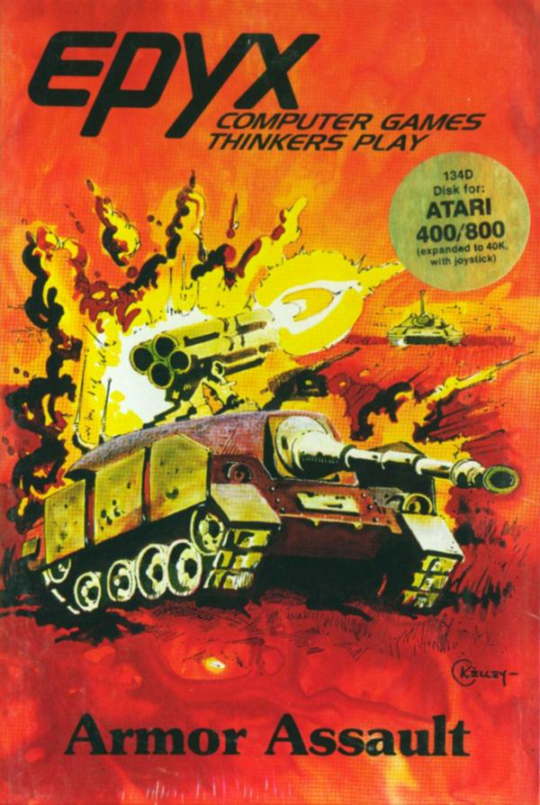 Armor Assault box art for Atari 400