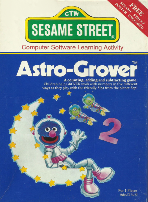 Astro-Grover box art for Atari 400