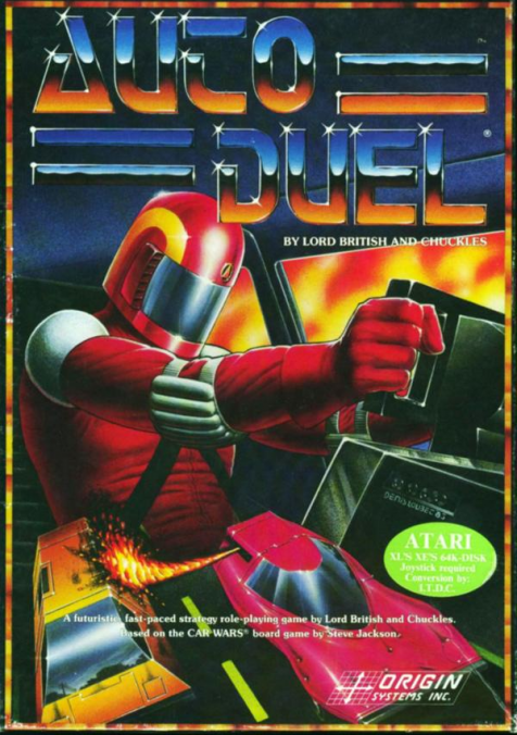 Autoduel box art for Atari 400