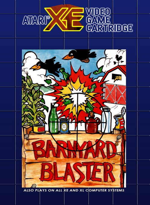 Barnyard Blaster box art for Atari 400
