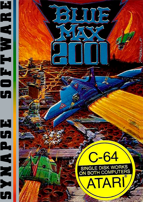 Blue Max 2001 box art for Atari 400