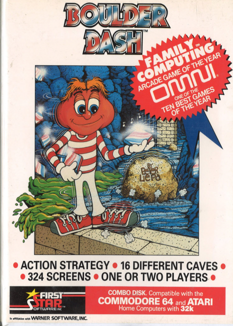 Boulder Dash box art for Atari 400