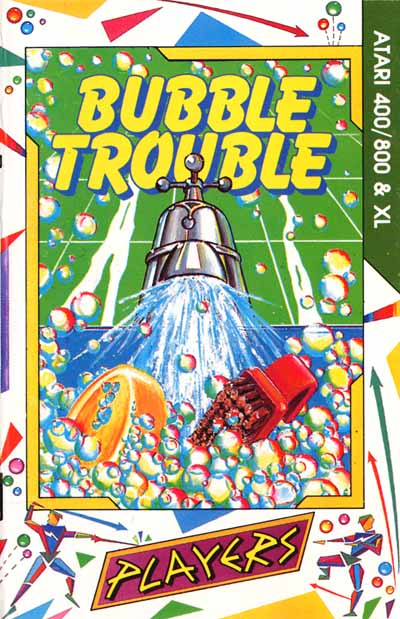 Bubble Trouble box art for Atari 400
