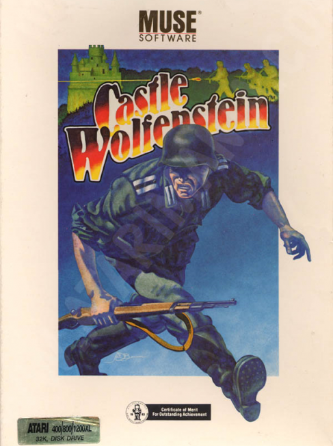 Castle Wolfenstein box art for Atari 400