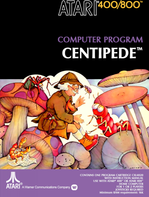 Centipede box art for Atari 400
