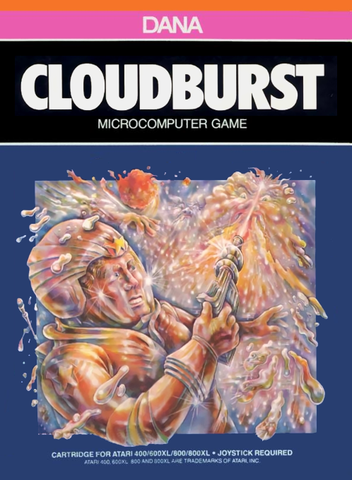 Cloudburst box art for Atari 400