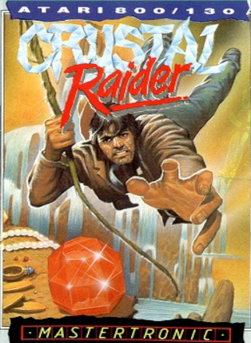 Crystal Raider box art for Atari 400